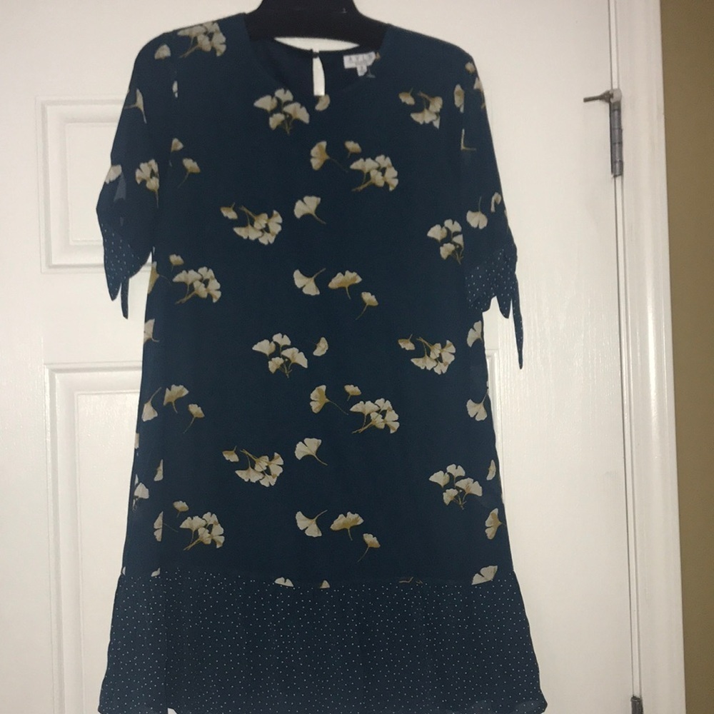 NWOT Avln Studio Brielle ruffle hemline S dress